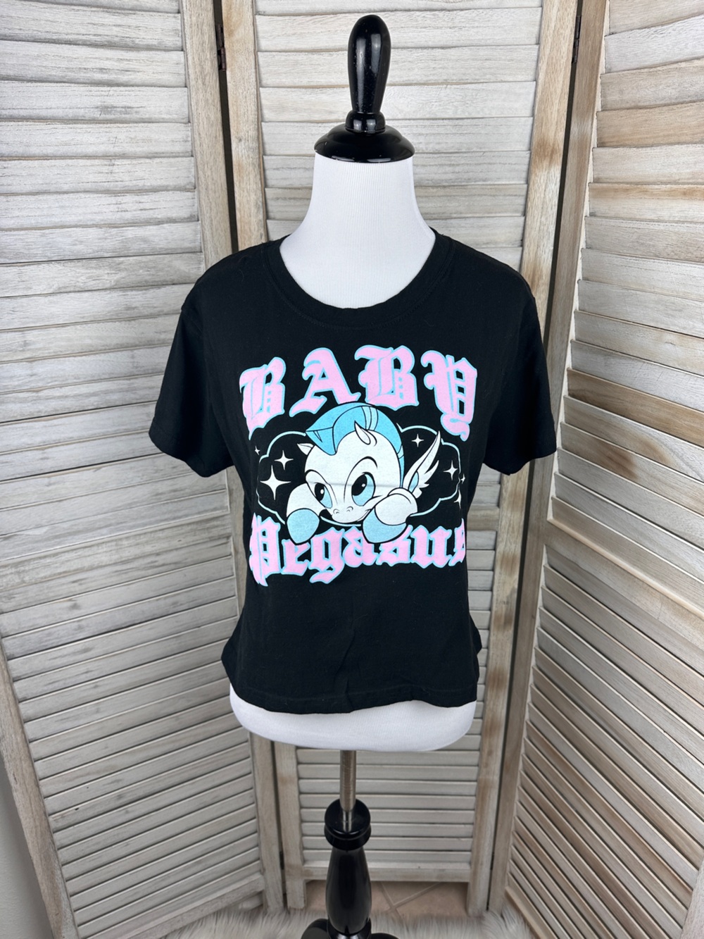 Disney Baby Pegasus Graphic Cropped Tee Size XL